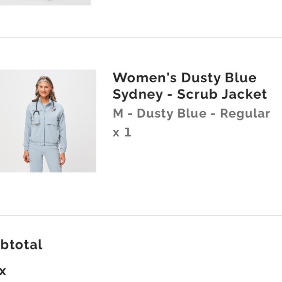 Sydney Scrub Jacket - FIGS Dusty Blue - Picture 1 of 1